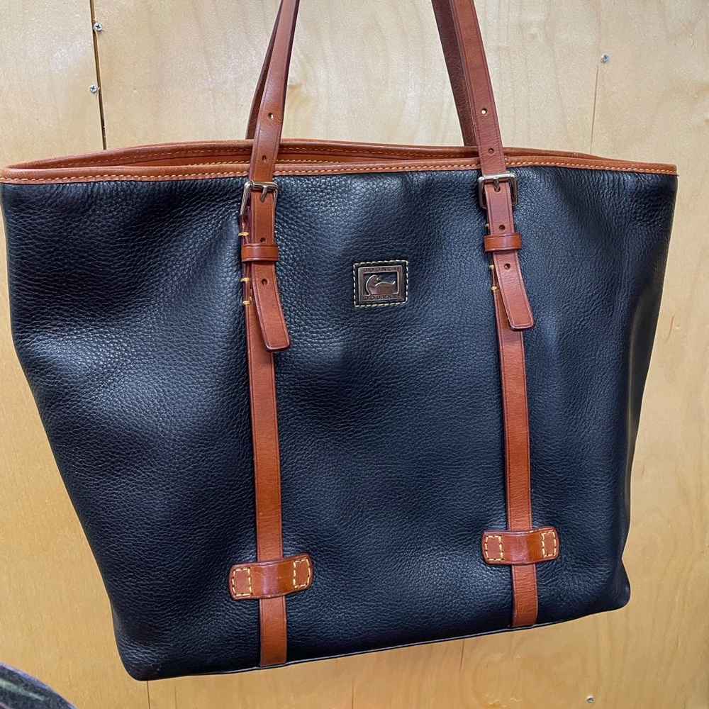 Dooney & Bourke Black Pebble Leather Tote